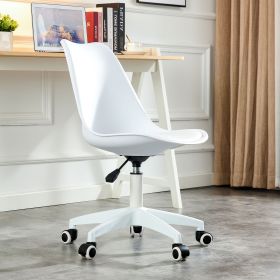 Modern Home Office Desk Chairs, Adjustable 360 Â°Swivel Chair Engineering Plastic Armless Swivel Computer Chair With Wheels for Living Room