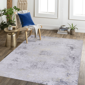 9x12 Area Rug for Bedroom, Washable Rug, Low-Pile, Non-Slip, Non-Shedding, Foldable, Kid & Pet Friendly - Area Rugs for living room, bedroom, kitchen