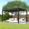 8640 Louver Pergola 10x13ft aluminum frame & steel louvers