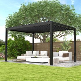8640 Louver Pergola 10x13ft aluminum frame & steel louvers