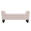 Mila 55" Pink Velvet Ottoman Bench with Storage