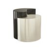Modern & Contemporary Style End Table Made with Iron Sheet Frame in Black & Silver