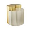 Modern & Contemporary Style End Table Made with Iron Sheet Frame in Gold & Silver
