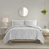 3 Piece Tufted Woven Medallion Duvet Cover Set