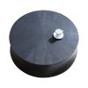 35.43''Fiberglass Round Center Coffee Table for Living Room Vintage Table,Matte Black Table front of the Sofa