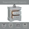 Louis Philippe Platinum Finish Nightstand