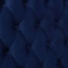 Brooklyn King Tufted Panel Bed Headboard and Footboard Set, Navy Blue Velvet