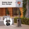 48,000 BTU Propane Patio Heater with Sand Box, Table, Double-Layer Stainless Steel Burner and Safety Protection System