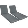 2PCS Set Outdoor Lounge Chair Cushion Replacement Patio Funiture Seat Cushion Chaise Lounge Cushion (Grey) [Sale to Temu is Banned.Weekend can not be