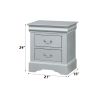 Louis Philippe Platinum Finish Nightstand