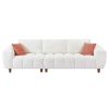 111.81 Inch Convertible Sectional Sofa Couch, L Shaped Sofa with Fabric Couch,Modern Design Cream Style Marshmallow Sofa for Living Room and Office
