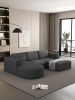 104.32*70.86 Modular Sectional Sofa Sleeper Couch, Sectional Sofa with Chaise and Ottoman, Convertible U Shaped Modular Sofa Set. Compressed sponge