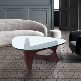 Home Modern Triangle coffee table (Color: as picture)
