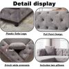 126-inch Modern Style Chenille Three Piece Sofa, Pull Point Design U-shaped Sofa two Chaise Longue Seats, two Pillows and Plastic Feet