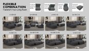 104.32*70.86 Modular Sectional Sofa Sleeper Couch, Sectional Sofa with Chaise and Ottoman, Convertible U Shaped Modular Sofa Set. Compressed sponge