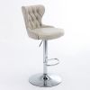 Swivel PU Barstools Adjusatble Seat Height from 25-33 Inch