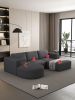 104.32*70.86 Modular Sectional Sofa Sleeper Couch, Sectional Sofa with Chaise and Ottoman, Convertible U Shaped Modular Sofa Set. Compressed sponge