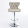 Swivel PU Barstools Adjusatble Seat Height from 25-33 Inch